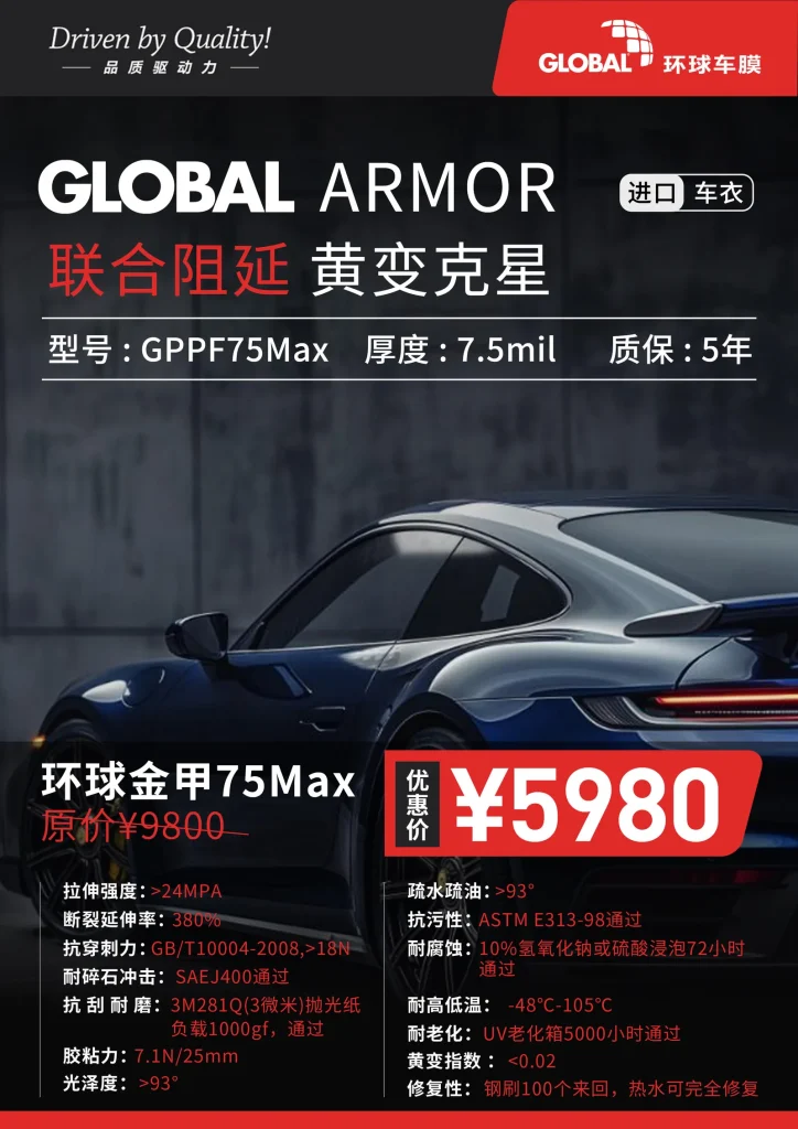 环球金甲75Max漆面保护膜活动价格
